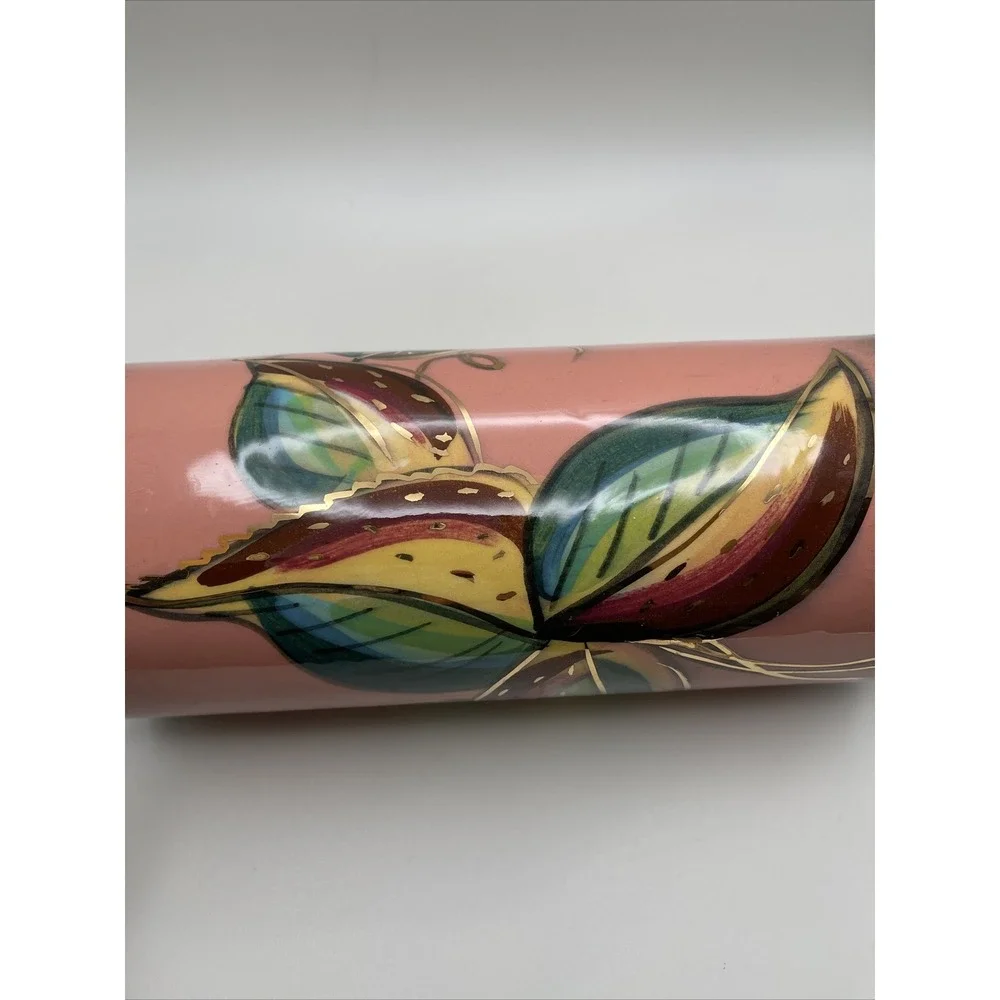 Vintage Midcentury Enchanto California Art Pottery Vase Leaves MCM 50s‎ 1950s